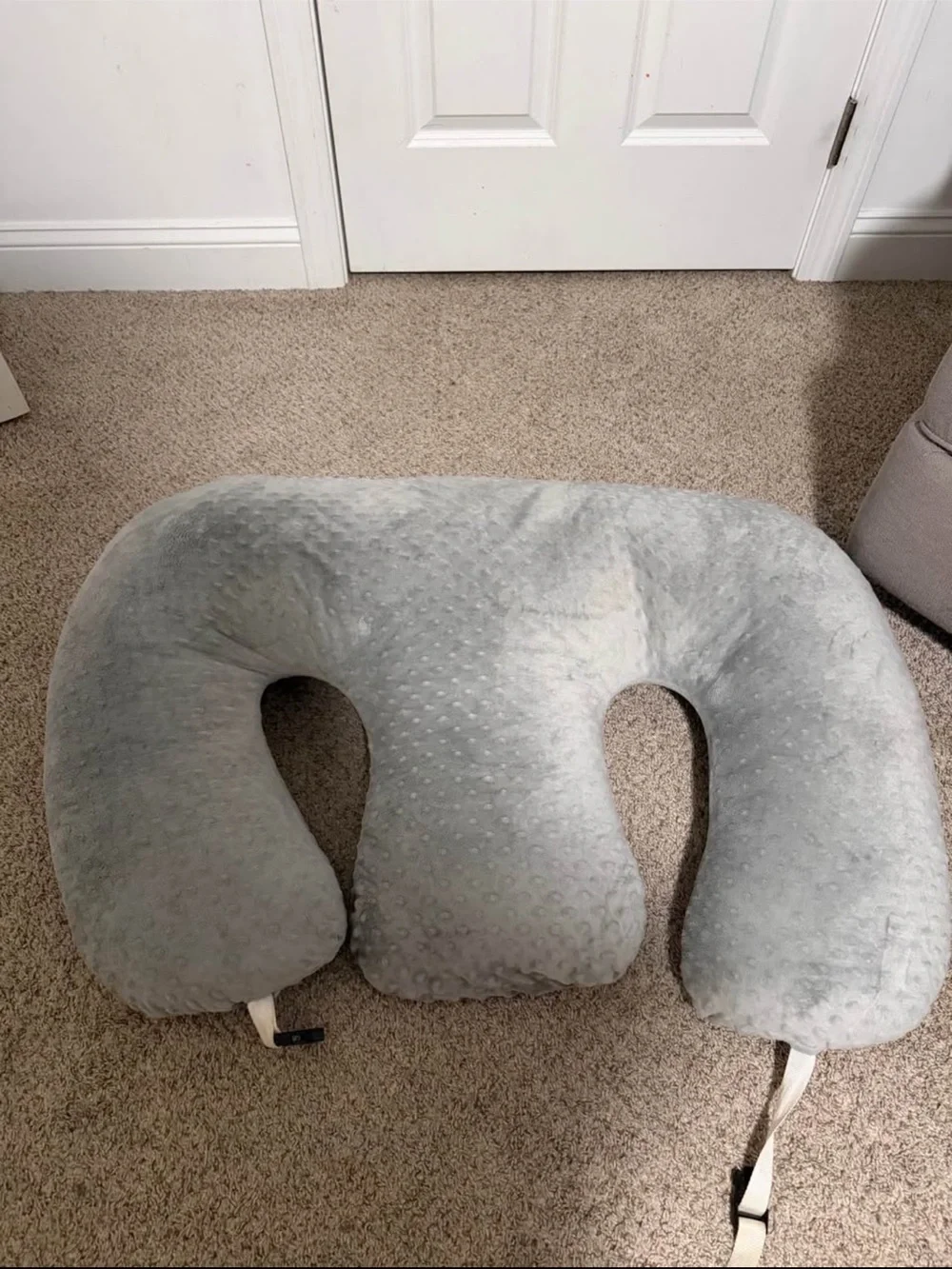 Twin Z Gray Nursing and Support Pillow